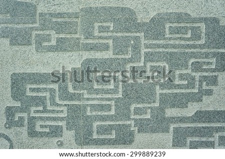 Chinese cloud texture on the wall