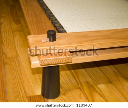 Japanese Futon  on Japanese Wooden Bed Stock Photo 1183437   Shutterstock