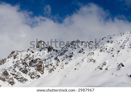 Breathtaking Snowy mountains landscape