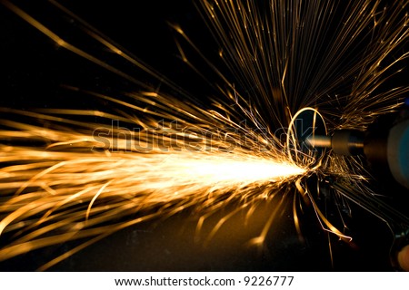 Power tool creating huge sparks