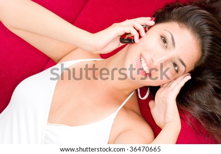 செல்பேசி ஆபத்து.  Stock-photo-young-girl-with-cell-phone-sitting-on-the-couch-and-speaking-to-friends-36470665