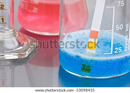 Abstract bubbles of Chemicals reacting with PH indicator (shallow DOF)