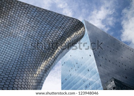 Mexico City, Mexico - Dec, 27, 2012: Plaza Carso Is A Building Complex Consisting Of The Soumaya Museum, Commercial And Residential Buildings In Mexico City. Mexico City, Mexico On Dec, 27, 2012.