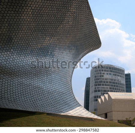 MEXICO CITY, MEXICO -  APR, 25, 2015: Soumaya museum with over 66,000 works from 30 centuries of art . Mexico City, Mexico on APR, 25, 2015.