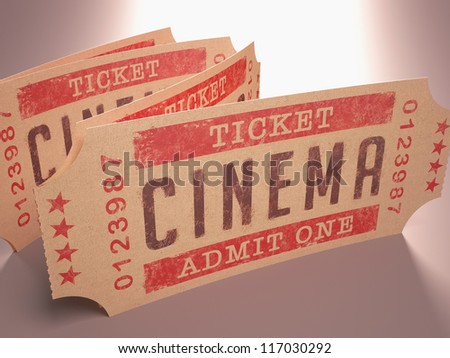 Entry ticket to the cinema. Admit One.