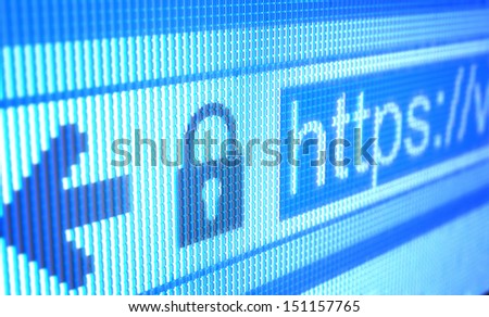 Internet Address Protected Showing On Lcd Screen.