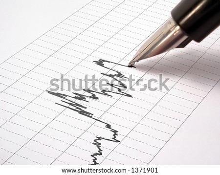 Pen-feather draws a graph (Black Grid)