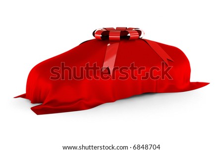 The surprise of your dream car. The dream car is covered and waiting to be reveal.