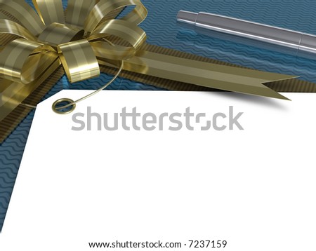 The gift with views on top. You can put a message the over white card.