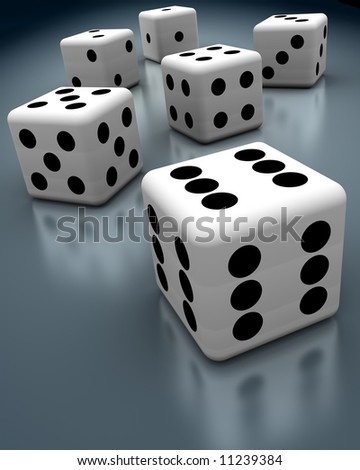 Cheating Dices. All sides of the dices have the same number.
