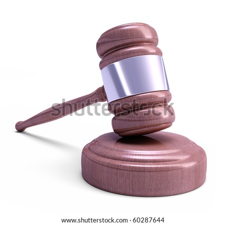 Gavel - Wooden mallet of judge. Highly detailed texture.