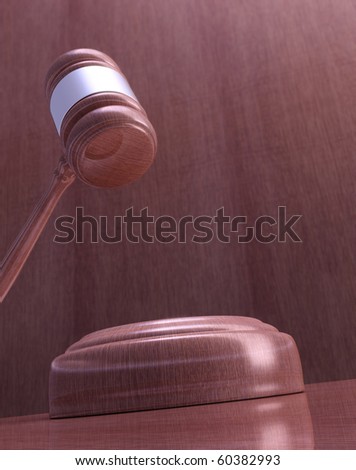 Wooden mallet of judge. Highly detailed texture.