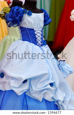 Beautiful light blue fancy girl child dress