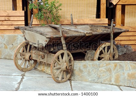 Old rustic horse cart