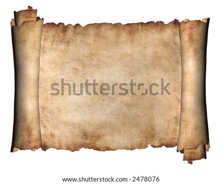  horizontal burnt rough roll of parchment paper texture background