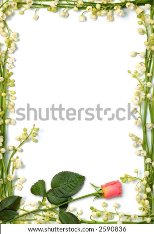 Love Picture Frames on Stock Photo Love Letter Frame Made From Flowers Vertical Conceptual
