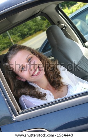 bride going to church for ceremony