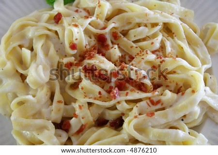close up of pasta dinner