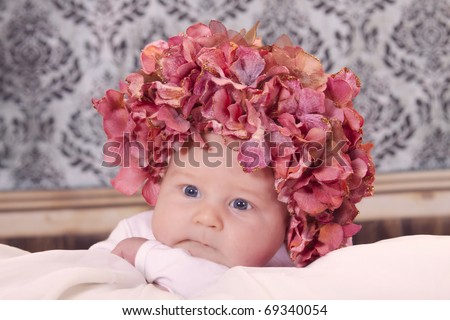 wallpaper baby girl. stock photo : aby girl with
