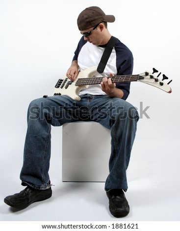 Guy playing bass