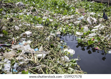 water pollution in river