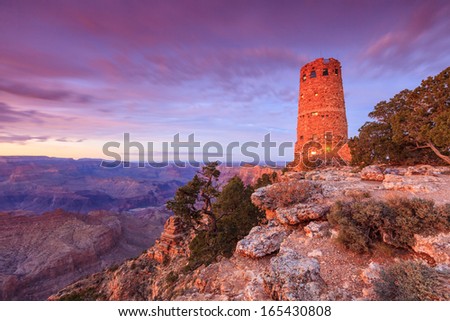 Beautiful Landscape of Grand Canyon from Desert View Point tower