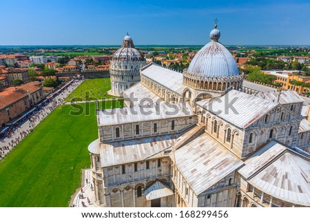 View from top - Tower of Pisa