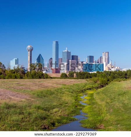 A View of the Skyline of Dallas, Texas, USA