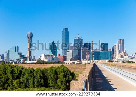 A View of the Skyline of Dallas, Texas, USA