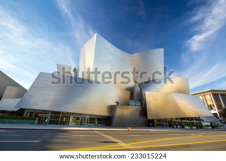 LOS ANGELES - OCTOBER 25: Walt Disney Concert hall on October 25, 2014 in LA. The concert hall houses the Los Angeles Philharmonic Orchestra and is a design by architect Frank Gehry.