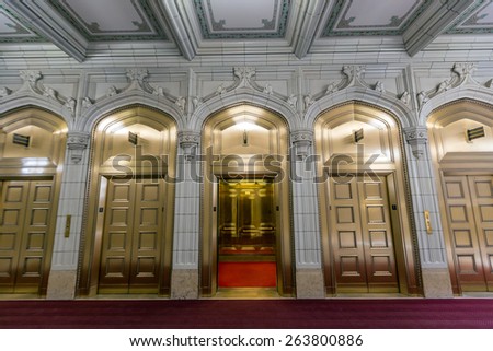 PITTSBURGH, USA - FEB 26: The Union Trust Building in downtown Pittsburgh on February 26, 2015