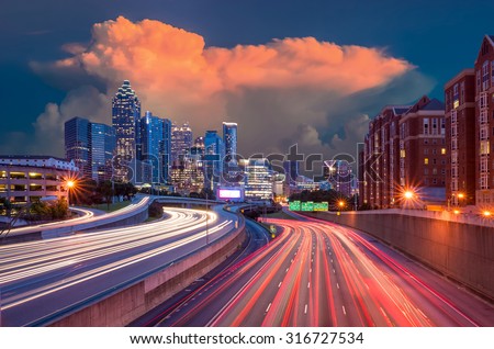 Skyline of Downtown Atlanta, Georgia USA