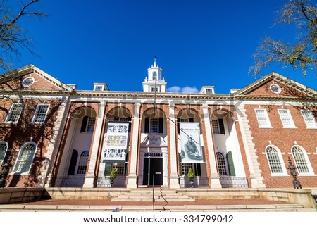 New Haven - OCTOBER 30: New Haven Museum in downtown New Haven CT, USA on October 30, 2015