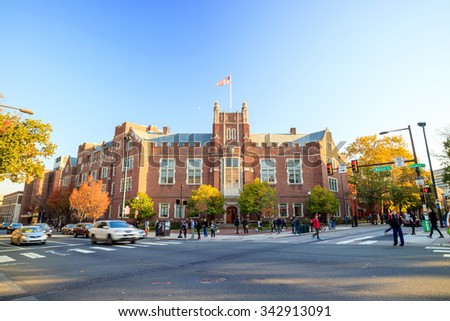 PHILADELPHIA - OCT 20: The University of Pennsylvania on October 20, 2015. The University of Pennsylvania (commonly referred to as Penn or UPenn)