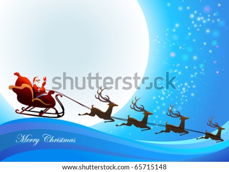 santa claus is coming to town. stock vector : Santa Claus is coming to town