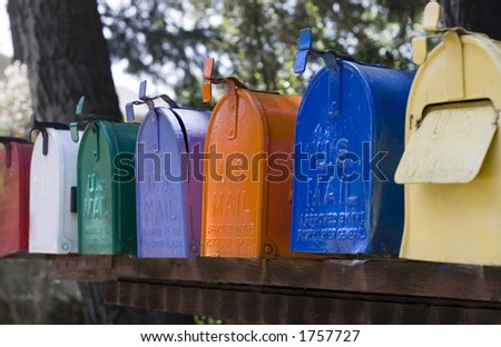 Row of mail boxes