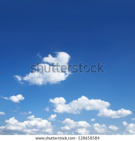 The Beautiful Sky With White Clouds.