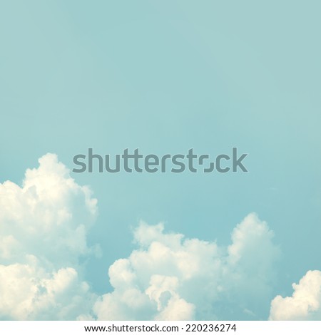 retro sky with cloud background