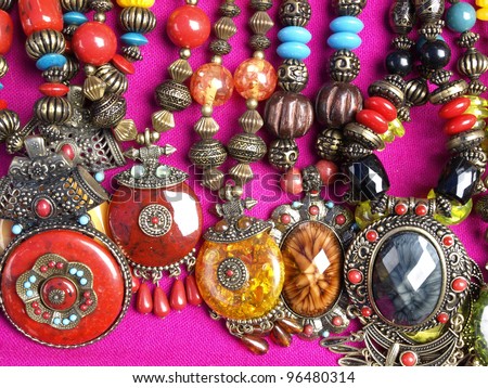 Handmade Jewelry Necklace Hmong. Doi Pui Thailand.
