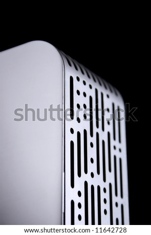 external hard drive, abstract shot of the back side