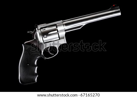 44 magnum pistol revolver. stock photo : revolver against