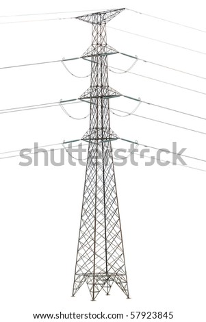 Electric tower isolated