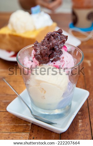 Ice Cream with Red Bean