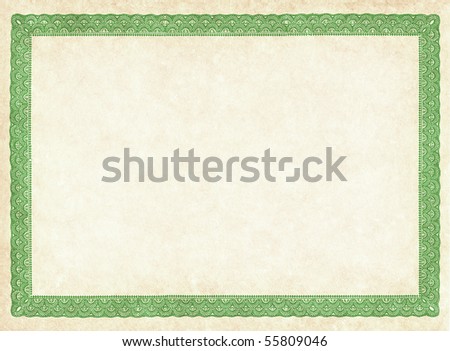 Blank Vintage Certificate for your copy