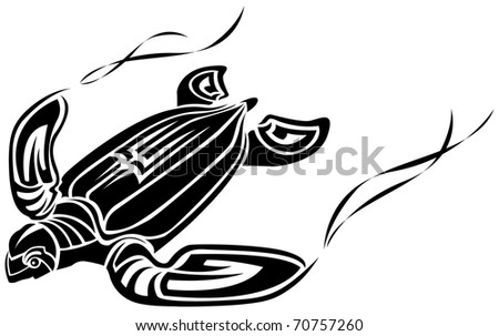 Tribal Tattoos Of Turtles. stock vector : Tribal tattoo