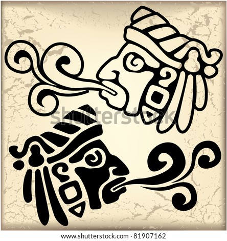 stock vector Ornament in style of the Maya