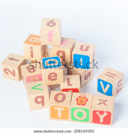wooden toy cubes with letters. Wooden alphabet blocks