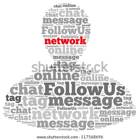 network info-text graphics and arrangement concept on white background (word cloud)