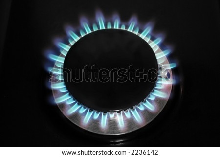 Top Shot of a stove flame