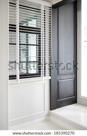 Panel design, window and wood blind